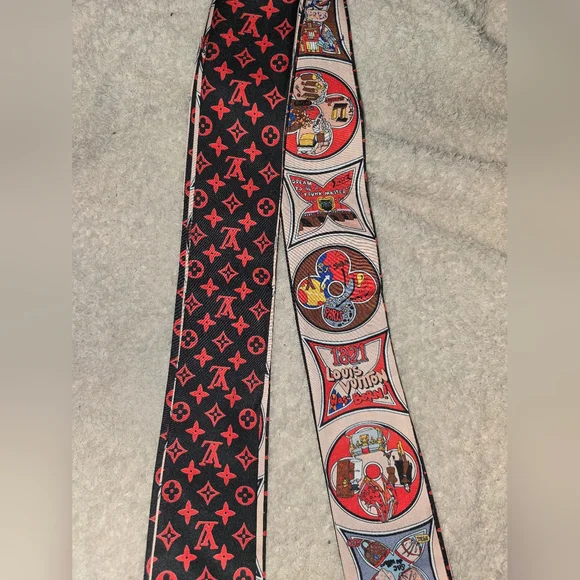 Silk Monogram Balloon Twilly Scarf  Black Light Blue Many Options Available - Picture 3 of 4